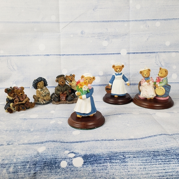 The Upstairs Bears Polly, Spring Flowers. Resin, collection, sturdy & cute - Picture 2 of 4